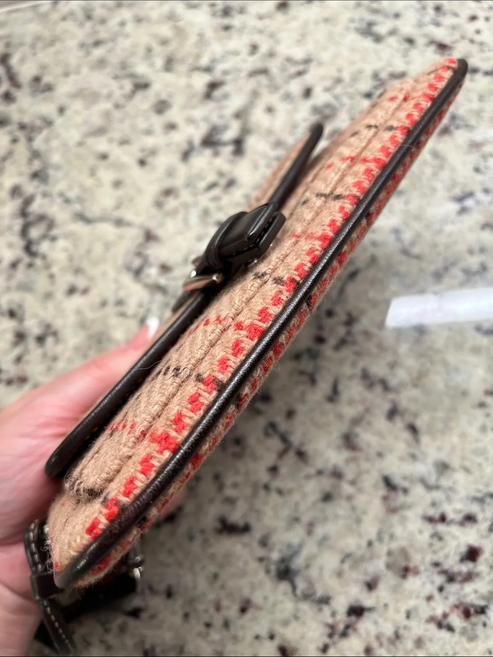Coach Vintage Tweed Wristlet EUC